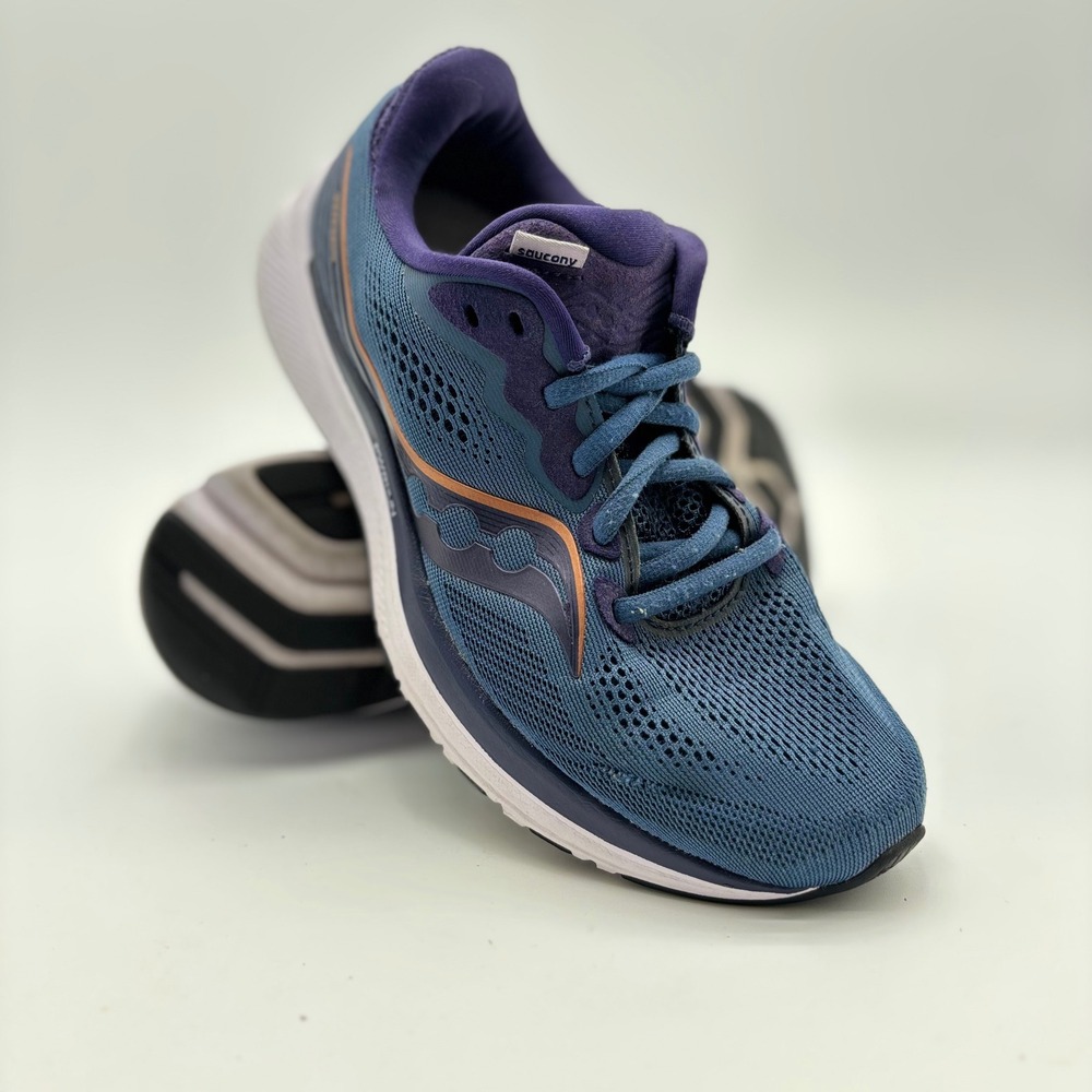 Saucony Ride 14 Womens Running‎ Shoes Blue Purple S10650-35 Size 7.5